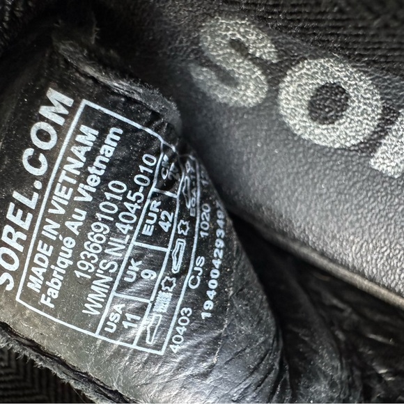 Sorel Ella espadrille ankle strap black sandals size 11 - Picture 4 of 6